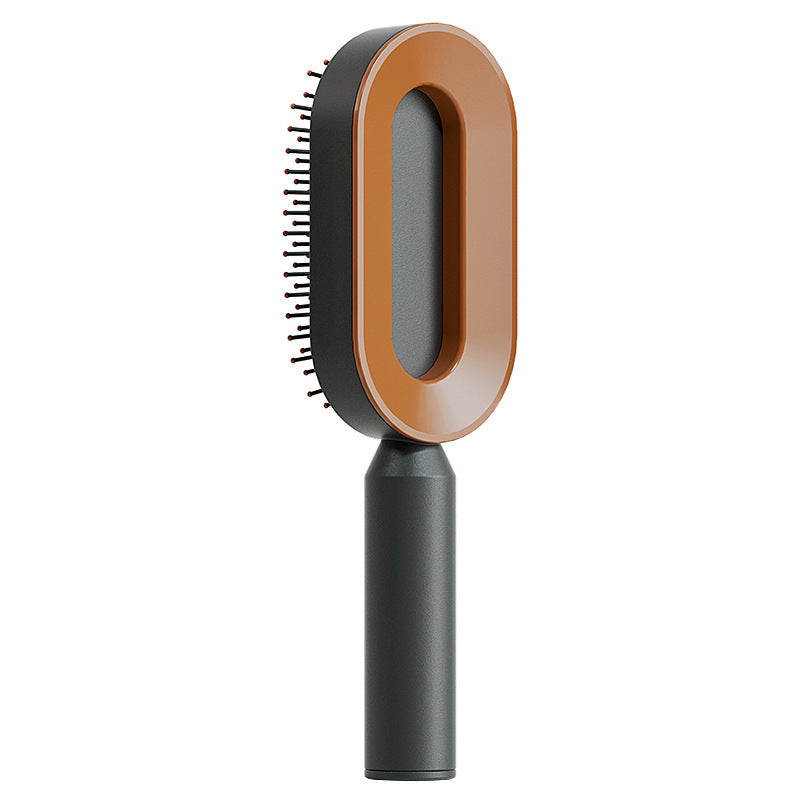 Self-cleaning hairbrush